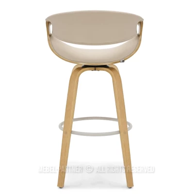 Designová barová židle SAROLTA - dub / béžová