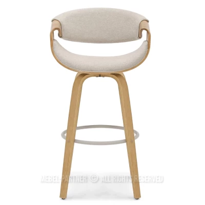 Designová barová židle SAROLTA - béžová / dub