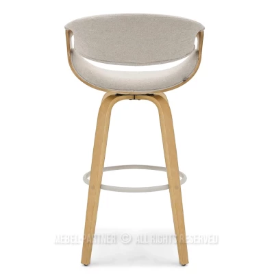 Designová barová židle SAROLTA - béžová / dub