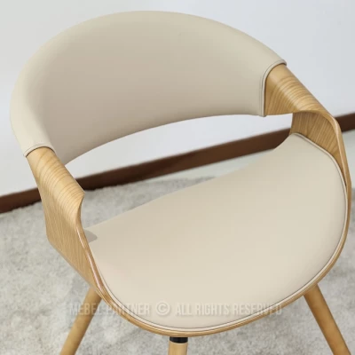 Designová jídelní židle SAROLTA - dub / béžová