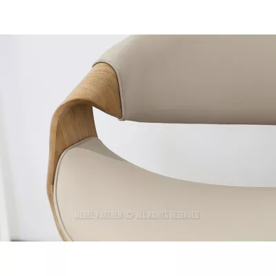 Designová jídelní židle SAROLTA - dub / béžová