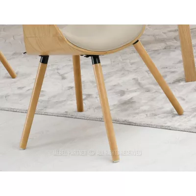 Designová jídelní židle SAROLTA - dub / béžová