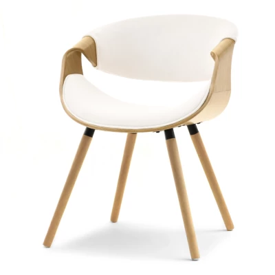 Designová jídelní židle SAROLTA - dub / krémová