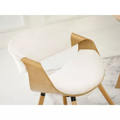 Designová jídelní židle SAROLTA - dub / krémová