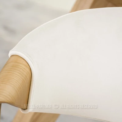 Designová jídelní židle SAROLTA - dub / krémová