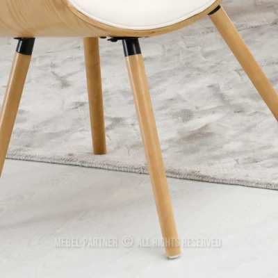 Designová jídelní židle SAROLTA - dub / krémová