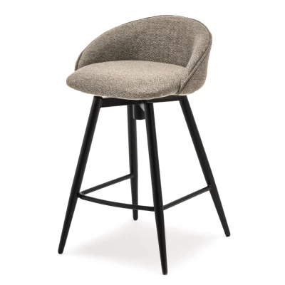 Čalouněná barová židle KATIANA - béžová / černá