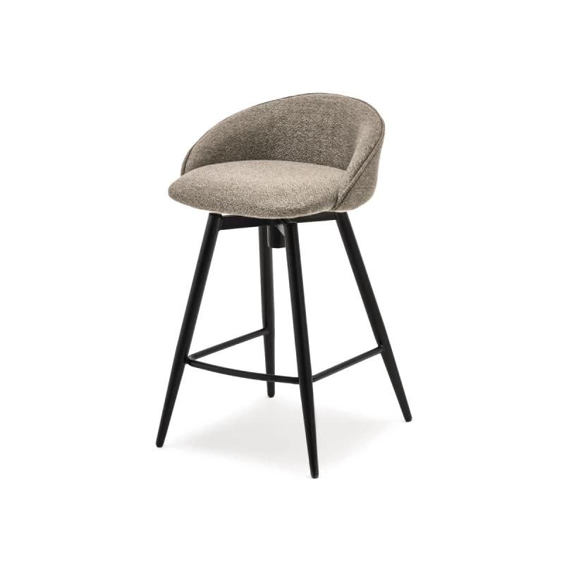 Čalouněná barová židle KATIANA - béžová / černá