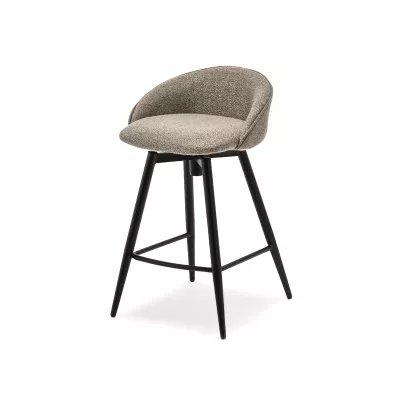 Čalouněná barová židle KATIANA - béžová / černá