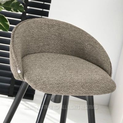 Čalouněná barová židle KATIANA - béžová / černá