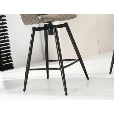 Čalouněná barová židle KATIANA - béžová / černá