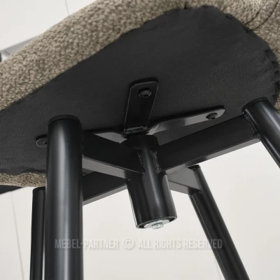 Čalouněná barová židle KATIANA - béžová / černá