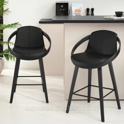 Designová barová židle HODA - černá