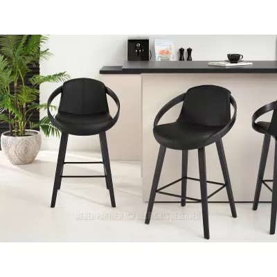 Designová barová židle HODA - černá