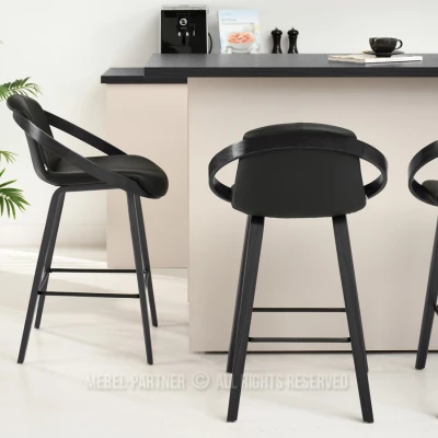 Designová barová židle HODA - černá