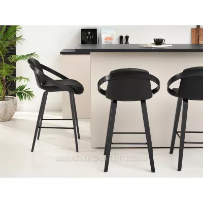 Designová barová židle HODA - černá