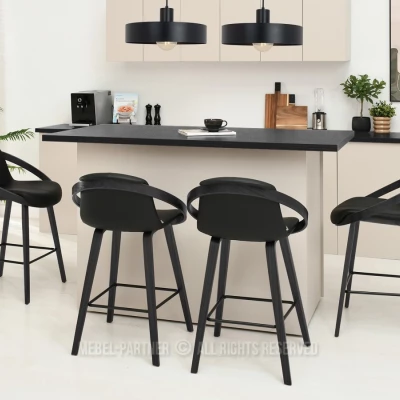 Designová barová židle HODA - černá