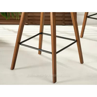 Designová barová židle HODA - ořech / béžová