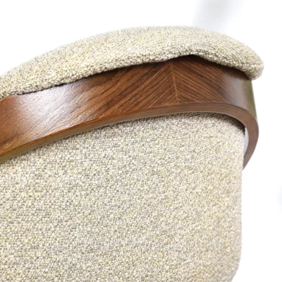 Designová barová židle HODA - ořech / béžová