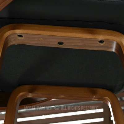 Designová barová židle HODA - ořech / béžová