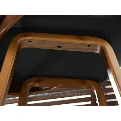 Designová barová židle HODA - ořech / béžová