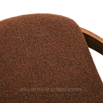 Designová jídelní židle HODA - měděná / ořech