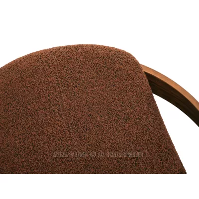 Designová jídelní židle HODA - měděná / ořech