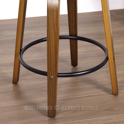 Barová židle NENET - černá / ořech