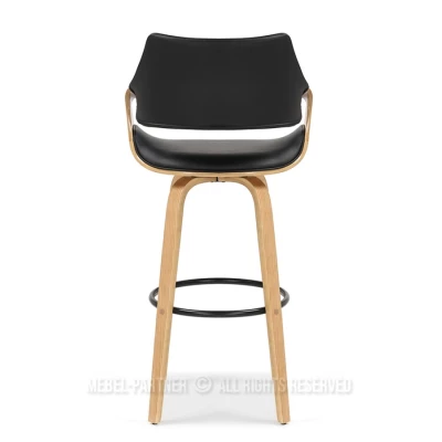 Designová barová židle NENET - dub / černá