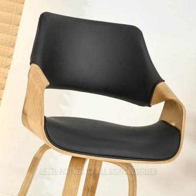 Designová barová židle NENET - dub / černá