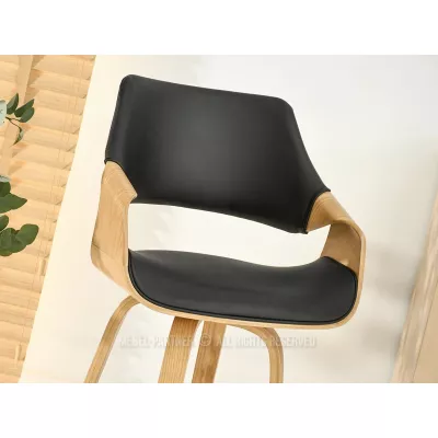 Designová barová židle NENET - dub / černá