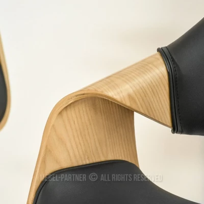 Designová barová židle NENET - dub / černá