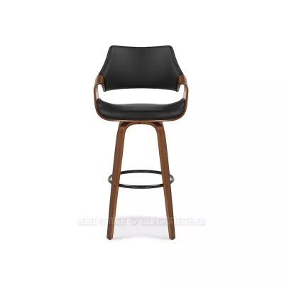 Designová barová židle NENET - ořech / černá