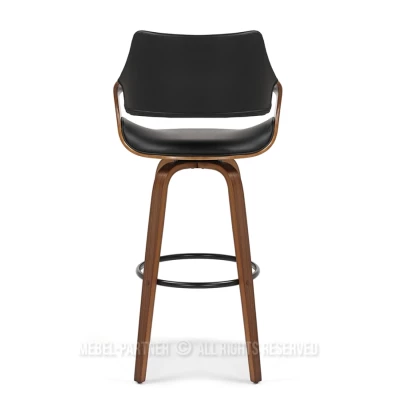 Designová barová židle NENET - ořech / černá