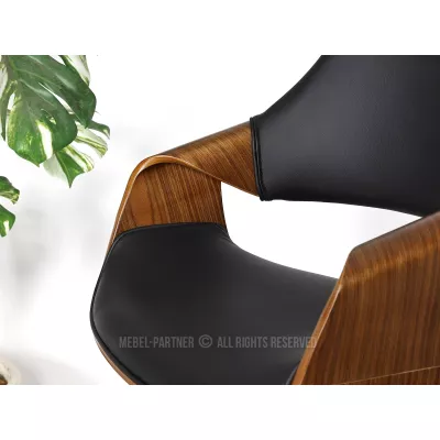 Designová barová židle NENET - ořech / černá