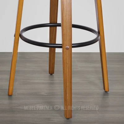 Designová barová židle NENET - ořech / černá