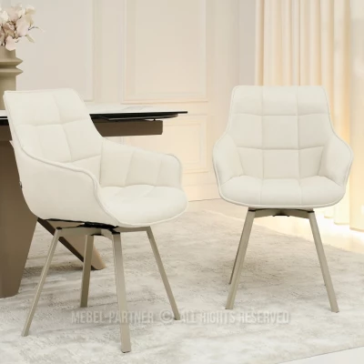 Jídelní židle LOVISA - krémová / béžová