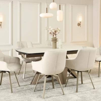 Jídelní židle LOVISA - krémová / béžová