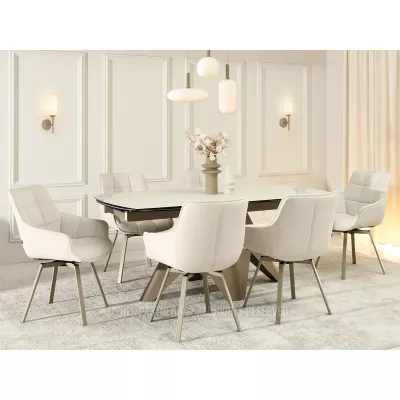 Jídelní židle LOVISA - krémová / béžová