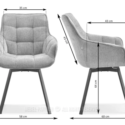 Jídelní židle LOVISA - krémová / béžová