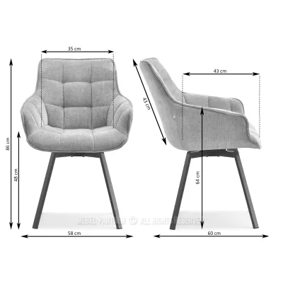 Jídelní židle LOVISA - krémová / béžová