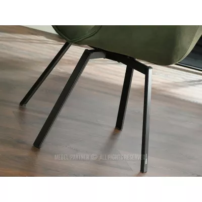 Jídelní židle LOVISA - tmavě zelená / černá