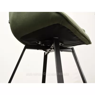 Jídelní židle LOVISA - tmavě zelená / černá