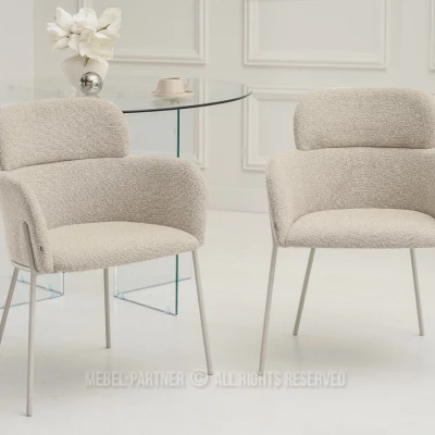 Čalouněná jídelní židle ELIZARA - béžová