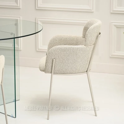 Čalouněná jídelní židle ELIZARA - béžová