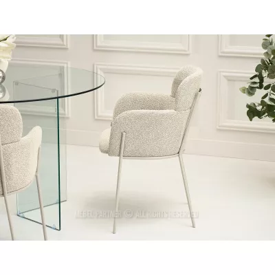 Čalouněná jídelní židle ELIZARA - béžová