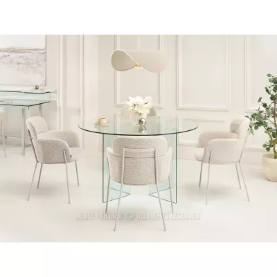 Čalouněná jídelní židle ELIZARA - béžová