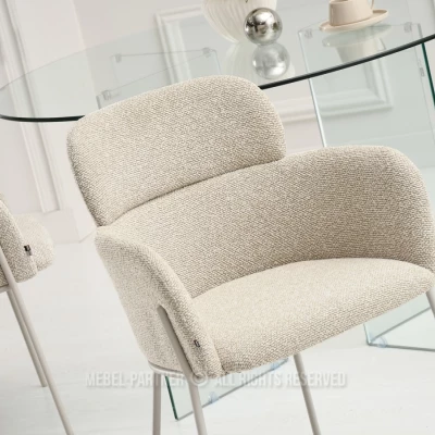 Čalouněná jídelní židle ELIZARA - béžová