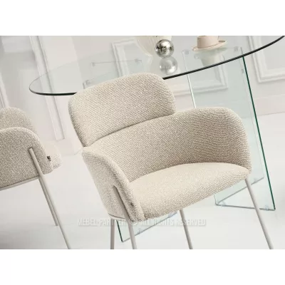 Čalouněná jídelní židle ELIZARA - béžová