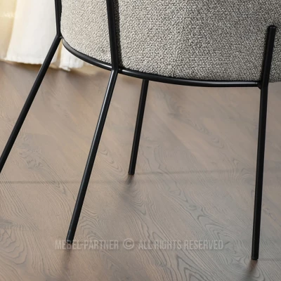 Čalouněná jídelní židle ELIZARA - tmavě béžová / černá